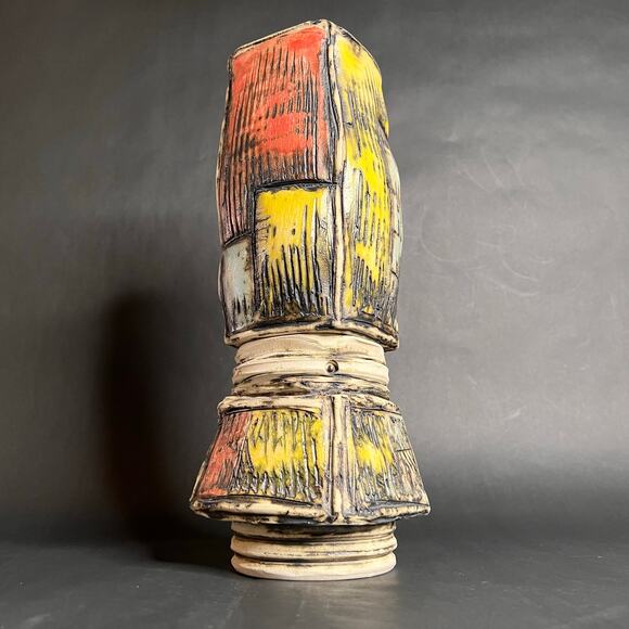 Porcelain, Brutalist Ceramic Art, Signed Studio Pottery, Barry Unitas Barnes - Picture 6 of 15